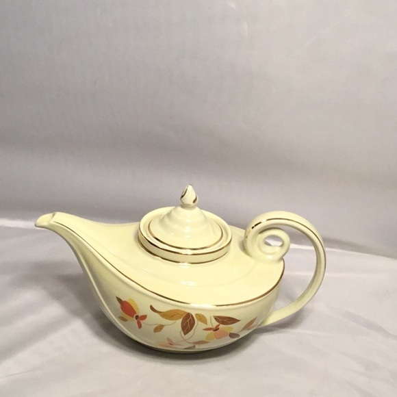 Aladdin TEA POT WITH DIFFUSER BY HALL’S  AUTUMN LEAF CERAMIC COLLECTION - Picture 1 of 6